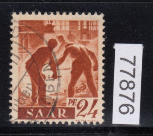 Saarland 1947 Mi. Nr. 215 III  gestempelt   Plattenfehler   25,00