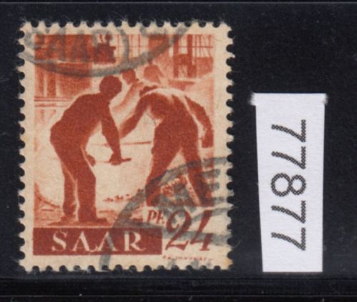 Saarland 1947 Mi. Nr. 215 IV  gestempelt   Plattenfehler   15,00