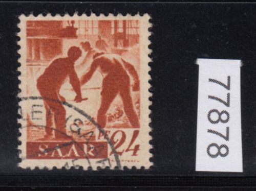 Saarland 1947 Mi. Nr. 215 IV  gestempelt   Plattenfehler   15,00