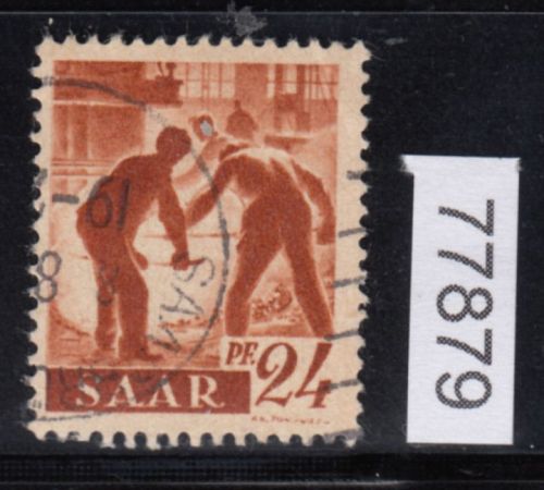 Saarland 1947 Mi. Nr. 215 IV  gestempelt   Plattenfehler   15,00