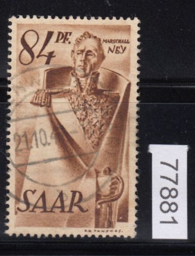 Saarland 1947 Mi. Nr. 224 VII  gestempelt   Plattenfehler   20,00