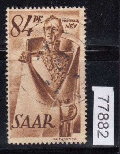 Saarland 1947 Mi. Nr. 224 VIII  gestempelt   Plattenfehler   20,00