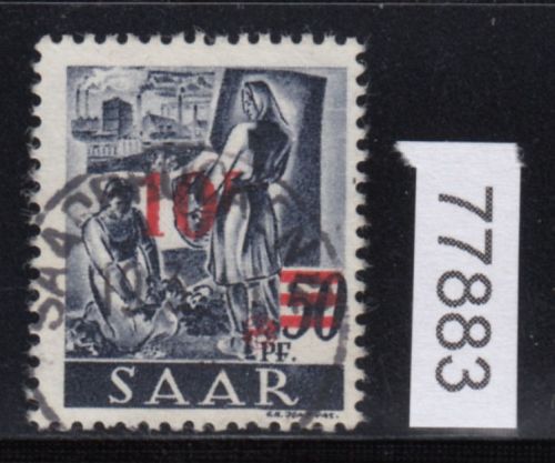 Saarland 1947 Mi. Nr. 235 II/I  gestempelt