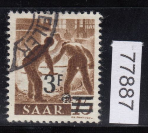 Saarland 1947 Mi. Nr. 230 II  Plf. III  gestempelt   Plattenfehler   25,00