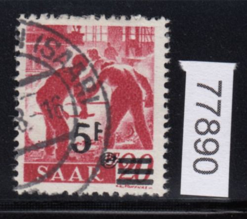 Saarland 1947 Mi. Nr. 232 II  Plf. III  gestempelt   Plattenfehler   20,00