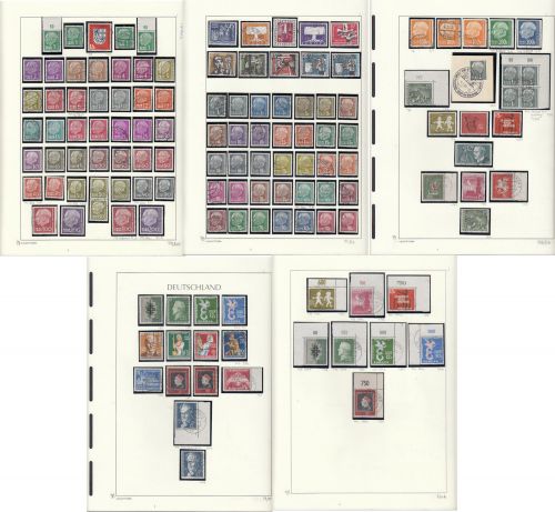 Saarland 1957-59 Mi. Nr. 379-448 gestempelt (OPD)  + Eckränder