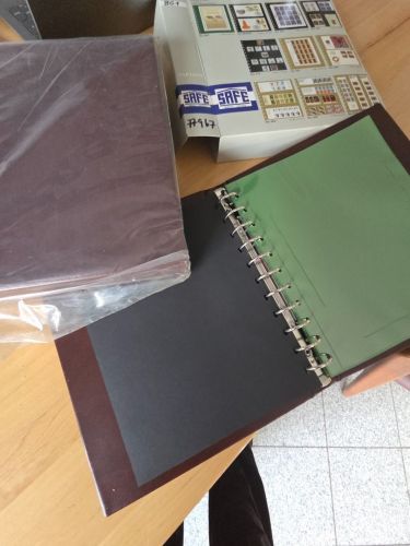 Safe  Album 861 Weinrot, Einlegeblätter grün für ETB, Briefe,ect. Neu
