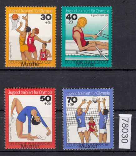 Bund 1976, Mich.-Nr.: 882-85 **  mit Aufdruck  Muster