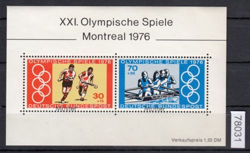 Bund 1976, Mich.-Nr.: 888+889  Block 12 **  mit Aufdruck  Muster