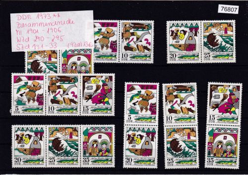 DDR 1973, Mich.-Nr.: 1901-06  **     Zusammendrucke Komplett
