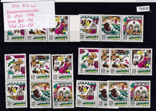 DDR 1973, Mich.-Nr.: 1901-06  **     Zusammendrucke Komplett