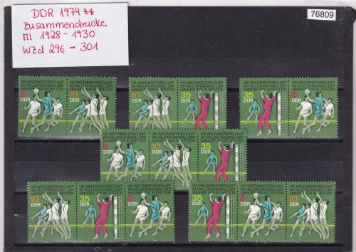 DDR 1974, Mich.-Nr.: 1928-30  **   Zusammendrucke Komplett