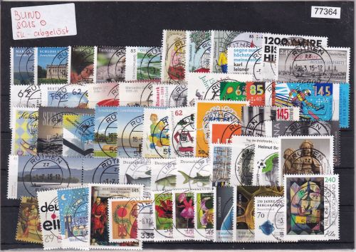 Bund 2015, Mich.-Nr.: 3122-3198 Gestempelt  Eckrand LUXUS