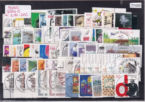 Bund 2000, Mich.-Nr.: 2087-2155 Gestempelt Berlin Zentrisch Komplett  LUXUS