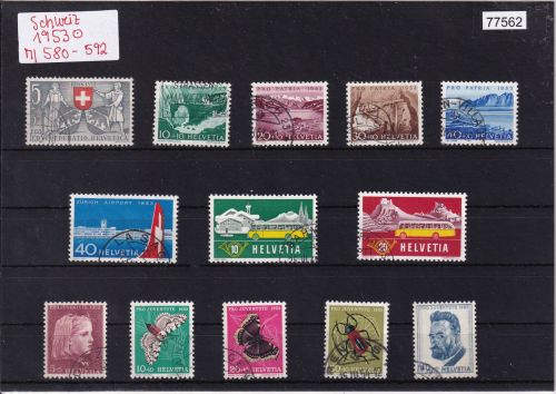 Schweiz 1953 : Mi.-Nr.: Komplett gestempelt