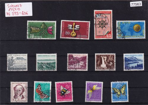 Schweiz 1954 : Mi.-Nr.: Komplett gestempelt
