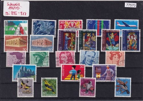 Schweiz 1969: Mi.-Nr.: 895-917 gestempelt