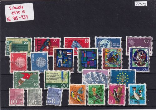 Schweiz 1970 : Mi.-Nr.:918-939 gestempelt