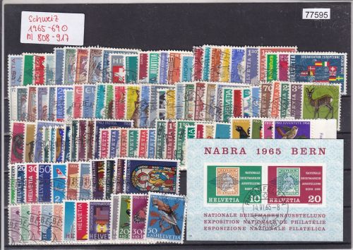 Schweiz 1965 - 1969: Mi.-Nr.: 808-917 gestempelt