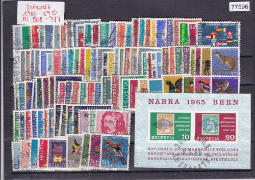 Schweiz 1965 - 1969: Mi.-Nr.: 808-917 gestempelt