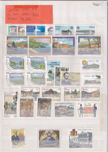 Italien 1987, Mich.-Nr.: 2001-2032 **