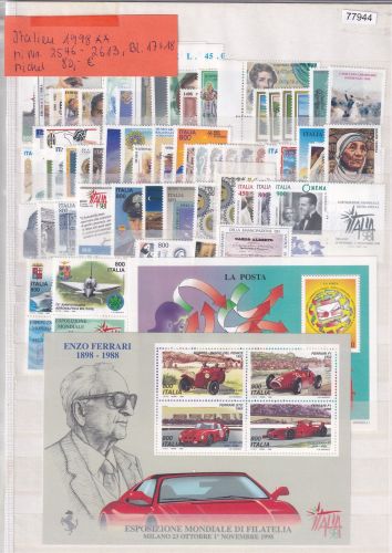 Italien 1998, Mich.-Nr.: 2546-2613 **