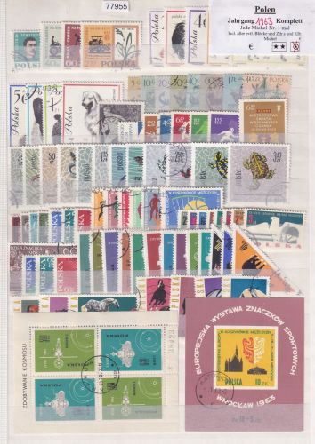 Polen 1963, Mich.-Nr.: Komplett gestempelt