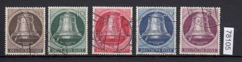 Berlin 1951, Mich.-Nr.: 75-79 gestempelt