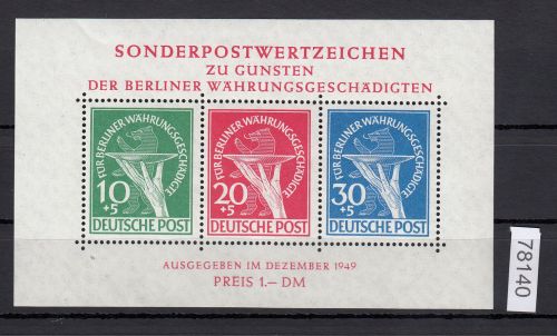 Berlin 1949, Mich.-Nr.: Block 1 **