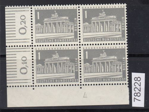 Berlin 1956, Mich.-Nr.: 140 y ** DZ  4  Eckrand   Druckerzeichen