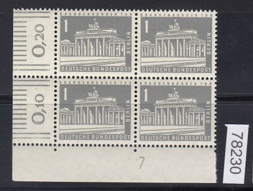 Berlin 1956, Mich.-Nr.: 140 y ** DZ  7  Eckrand   Druckerzeichen
