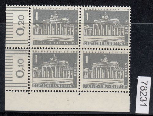 Berlin 1956, Mich.-Nr.: 140 y ** DZ  5  Eckrand   Druckerzeichen