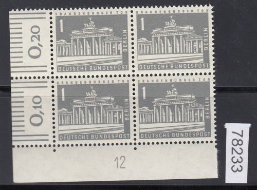 Berlin 1956, Mich.-Nr.: 140 y ** DZ 12  Eckrand   Druckerzeichen