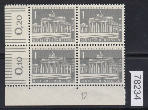 Berlin 1956, Mich.-Nr.: 140 y ** DZ 12  Eckrand   Druckerzeichen