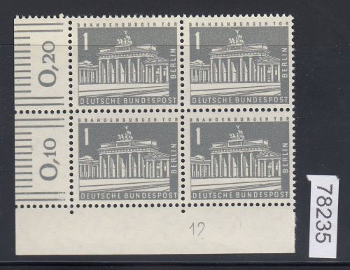 Berlin 1956, Mich.-Nr.: 140 y ** DZ 12  Eckrand   Druckerzeichen