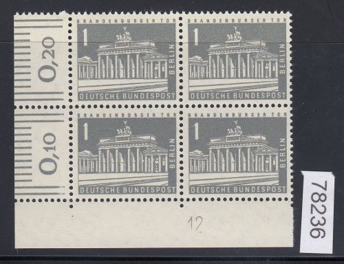Berlin 1956, Mich.-Nr.: 140 y ** DZ 12  Eckrand   Druckerzeichen