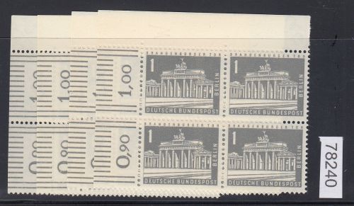 Berlin 1956, Mich.-Nr.: 140 y ** Eckrand 4er.-Block    4 Stück