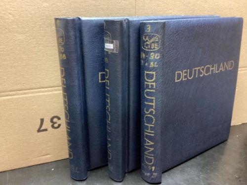 KABE Klemmbinder 3 Stück gebraucht Leer blau  Aufschrift DEUTSCHLAND