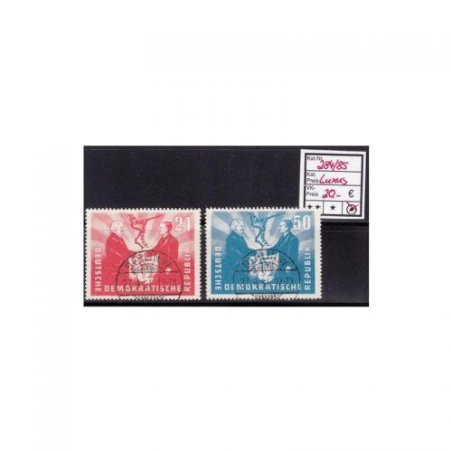 DDR 1951, Mich.-Nr.: 284+85 LUXUS Voll-Stempel  Zentrisch