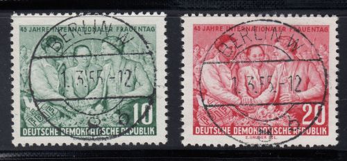 DDR 1955, Mich.-Nr.: 450+51 LUXUS Voll-Stempel Ersttag      Berlin  W8