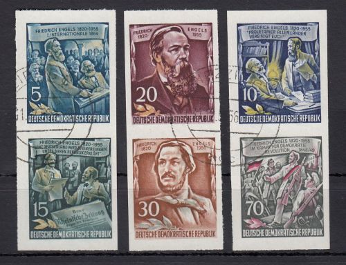DDR 1955, Mich.-Nr.: 485-90 B gest.  aus  Block 13