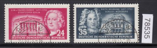 DDR 1953, Mich.-Nr.: 382+83 LUXUS Voll-Stempel      Berlin  W8