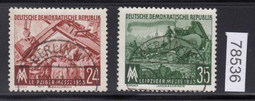 DDR 1953, Mich.-Nr.: 380+81 LUXUS Voll-Stempel      Berlin  W8