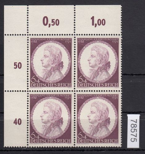 DR 1941, Mich.-Nr.: 810 **  ECKRAND  4er.-Block