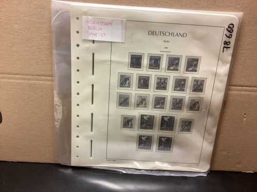 Leuchtturm Berlin 1948-59 Vordrucke mit Klemmtaschen gebraucht