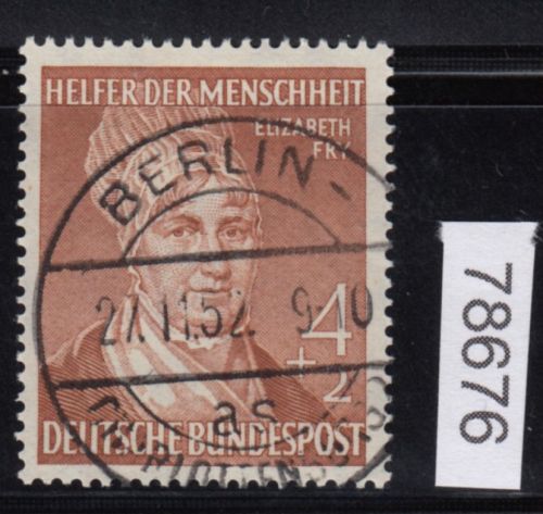 Bund 1952, Mich.-Nr.: 156 LUXUS gestempelt+gummi     Berlin Charlottenburg
