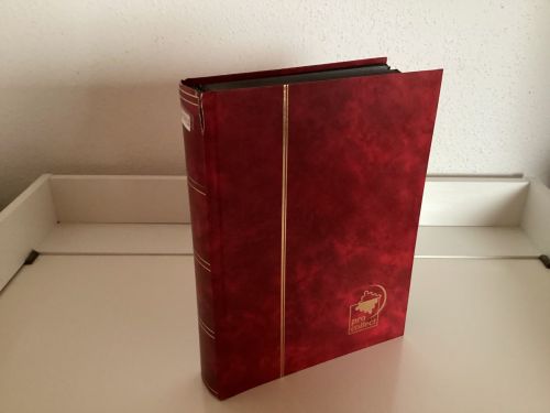 Briefmarkenalbum Einsteckalben DIN A4 64 Seiten schwarz gebraucht LESEN