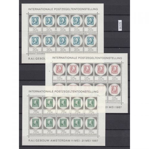 Niederlande 1967, Mich.-Nr.: 880-82 **   Kleinbogen  AMPHILEX