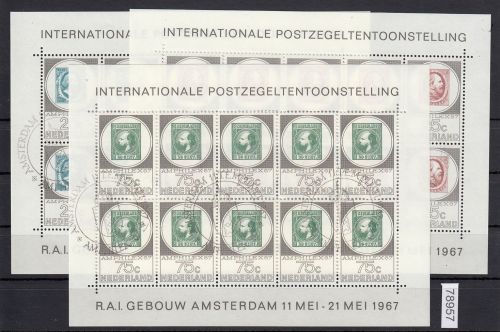Niederlande 1967, Mich.-Nr.: 880-82 gestempelt AMPHILEX