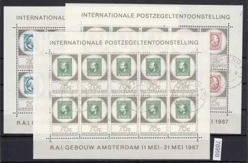 Niederlande 1967, Mich.-Nr.: 880-82 gestempelt AMPHILEX
